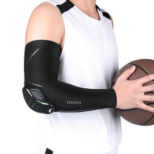 Load image into Gallery viewer, 1PC Sport Black Arm Guard Compression Sleeves Sports Fitness Elastic Elbow Protective Pad Outdoor Basketball Football Sleeves For UV Summer Sun Protection Men Athletic Arm Cover
