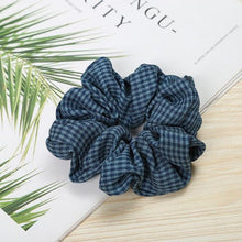 Load image into Gallery viewer, 1PC Vintage Scrunchie Stretch Headband Dot Plaid Scrunchies Women Elastic Hair Bands Girls Hair Ties Striped Ponytail Holder Accessories for Women
