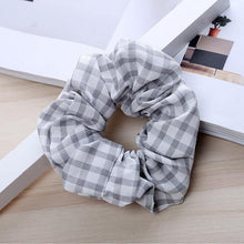 Load image into Gallery viewer, 1PC Vintage Scrunchie Stretch Headband Dot Plaid Scrunchies Women Elastic Hair Bands Girls Hair Ties Striped Ponytail Holder Accessories for Women
