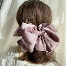 Load image into Gallery viewer, 1PC Winter Velvet Bowknot Hair Clips Hand Tie Large Pigtail Bows Hairpin For Women Girls Satin Temperament Elegant Fashion Hairgrips Accessories For Party

