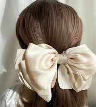 Load image into Gallery viewer, 1PC Winter Velvet Bowknot Hair Clips Hand Tie Large Pigtail Bows Hairpin For Women Girls Satin Temperament Elegant Fashion Hairgrips Accessories For Party
