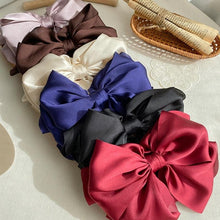 Load image into Gallery viewer, 1PC Winter Velvet Bowknot Hair Clips Hand Tie Large Pigtail Bows Hairpin For Women Girls Satin Temperament Elegant Fashion Hairgrips Accessories For Party
