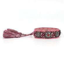 Load image into Gallery viewer, 1PC Woven Beautiful Bracelet For Men Women Adjustable Braided Friendship Bracelets Friendship Handwoven Ethnic Cotton Wrap Bracelets Knitted Bracelets Pattern For Women Girls Men
