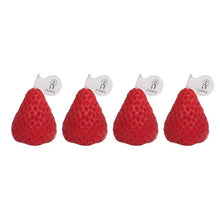 Load image into Gallery viewer, 1PC/4PCS Strawberry Decorative Aromatic Candles Strawberry Shaped Scented Candle Mini Soy Wax Candle Small Scented Candle Wax Decorative Candle for Bedroom Bathroom Decoration Parties Soy Wax Scented Candle For Birthday Wedding Candle
