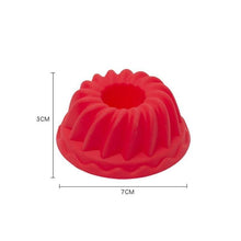 Load image into Gallery viewer, 1pcs Big Round Swirl Shape Silicone Butter Cake Mould Kitchen Baking Form Tools For Cake Bakery Baking Dish Bakeware Mold Silicone Fluted Pan Cake Nonstick Jelly Molds Tube For Baking 7*5*3cm
