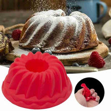 Load image into Gallery viewer, 1pcs Big Round Swirl Shape Silicone Butter Cake Mould Kitchen Baking Form Tools For Cake Bakery Baking Dish Bakeware Mold Silicone Fluted Pan Cake Nonstick Jelly Molds Tube For Baking 7*5*3cm
