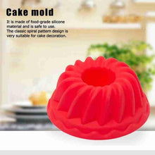 Load image into Gallery viewer, 1pcs Big Round Swirl Shape Silicone Butter Cake Mould Kitchen Baking Form Tools For Cake Bakery Baking Dish Bakeware Mold Silicone Fluted Pan Cake Nonstick Jelly Molds Tube For Baking 7*5*3cm
