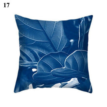 Load image into Gallery viewer, 1Pcs Blue Pattern Cushion Cover Polyester Pillowcase Decorative Navy Blue White Pillow Covers Pillow Case Blue Home Bedroom Sofa Decor Pillow Cover
