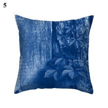 Load image into Gallery viewer, 1Pcs Blue Pattern Cushion Cover Polyester Pillowcase Decorative Navy Blue White Pillow Covers Pillow Case Blue Home Bedroom Sofa Decor Pillow Cover
