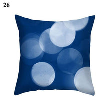 Load image into Gallery viewer, 1Pcs Blue Pattern Cushion Cover Polyester Pillowcase Decorative Navy Blue White Pillow Covers Pillow Case Blue Home Bedroom Sofa Decor Pillow Cover

