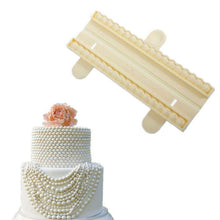 Load image into Gallery viewer, 1pcs Cake Fondant Silicone Mold Lace Flower Cake Border Sugarcraft Pastry Mold Bakeware Kitchen Baking Decorating Tool Silicone Fondant Cake Decoration Mould Round Pearls Bubbles Molds Rope Bead Border Mold Chain Mold Gum Pastry Sugar Craft Chocolate Clay
