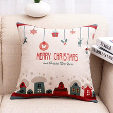 Load image into Gallery viewer, 1Pcs Happy New Year Christmas Decorations Pillows Cover Merry Christmas Throw Cushion Covers Tree Reindeer Star Pillow Case For Party Home Decoration 45x45CM
