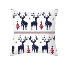 Load image into Gallery viewer, 1Pcs Happy New Year Christmas Decorations Pillows Cover Merry Christmas Throw Cushion Covers Tree Reindeer Star Pillow Case For Party Home Decoration 45x45CM
