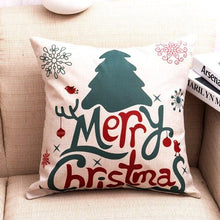 Load image into Gallery viewer, 1Pcs Happy New Year Christmas Decorations Pillows Cover Merry Christmas Throw Cushion Covers Tree Reindeer Star Pillow Case For Party Home Decoration 45x45CM
