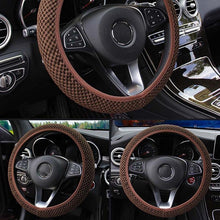 Load image into Gallery viewer, 1Pcs Ice Silk Steering Wheel Cover Non-Slip Car Wheel Cover Protector Breathable Microfiber Universal For Leather Viscose, Breathable, Anti-Slip Steering Wheel Cover Wear-resistant Anti-slip Car Accessories Black Red Rose Gray Beige Purple
