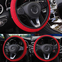 Load image into Gallery viewer, 1Pcs Ice Silk Steering Wheel Cover Non-Slip Car Wheel Cover Protector Breathable Microfiber Universal For Leather Viscose, Breathable, Anti-Slip Steering Wheel Cover Wear-resistant Anti-slip Car Accessories Black Red Rose Gray Beige Purple
