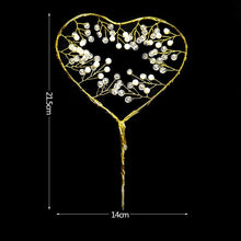 Load image into Gallery viewer, 1Pcs Metal Happy Birthday Cake Topper Artificial flowers Cake Toppers Happy Birthday Cake Topper Metal And Acrylic Cake Decoration With Pink Artificial Flower Cluster For DIY Baby Shower Birthday Party Decoration Baking Decor
