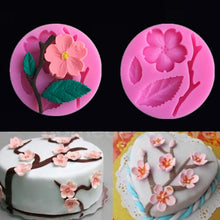 Load image into Gallery viewer, 1pcs Silicone Flower Mold Peach Blossom Shape Mold Fondant Patisserie Candy Bar Mould Cake Mold Decoration Kitchen Baking Accessories Peach Blossom Shape Fondant Molds Silicone Baking Mold

