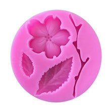 Load image into Gallery viewer, 1pcs Silicone Flower Mold Peach Blossom Shape Mold Fondant Patisserie Candy Bar Mould Cake Mold Decoration Kitchen Baking Accessories Peach Blossom Shape Fondant Molds Silicone Baking Mold
