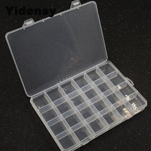 Load image into Gallery viewer, 1pcs Square Transparent Plastic Storage Box Case 10/24 Slot Adjustable for Jewelry Beads Earring Case Organizer Plastic Pearl Container for Jewelry and Other Cosmetic Products
