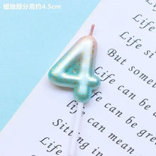 Load image into Gallery viewer, 1pcs Starry Sky Candles Birthday Cake Decoration Gradient Party Cake Decor Candles Happy Birthday Number Candles for Cake Topper Decoration for Party
