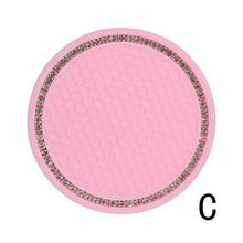 Load image into Gallery viewer, 1PCS Universal 7cm Car Style Coasters Pad Pink Cup Holder Mat Rhinestone Waterproof Anti Slip Vehicle Bling Car Coasters Pink PVC Travel Auto Cup Holder Insert Coaster Anti Slip Crystal Vehicle Interior Accessories Cup Mats For Women Girl
