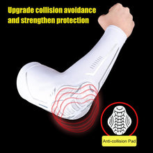 Load image into Gallery viewer, 1Piece Sports Elbow Support Pads Breathable Arm Compression Shield Shape Crash Proof Elbow Pads Arm Sleeve Compression Sleeve For Outdoor Sports Running Basketball Football Volleyball Arm Cover
