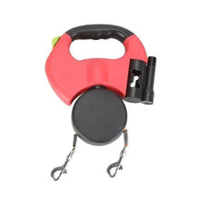 Load image into Gallery viewer, 2 Color Retractable Dual Double Pet Leash Rope  Walk For Dog  Long Lead-Training Pet Leash Pet Tractor Small And Medium Dog Cat
