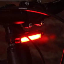 Load image into Gallery viewer, 2-in-1 500LM Bicycle USB Rechargeable LED Bike Light Taillight Ultralight Warning Night
