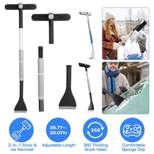 Load image into Gallery viewer, 2-in-1 Automobile Snow Shovel Frost Removal with 360¬∞ Pivoting Brush Head
