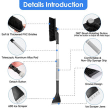 Load image into Gallery viewer, 2-in-1 Automobile Snow Shovel Frost Removal with 360¬∞ Pivoting Brush Head
