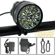 Load image into Gallery viewer, 2 IN 1 Bicycle Headlight Bike Light Front Head Lamp Cycling Flashlight Mountain Bicycle Front Light With 6400mAh/8400mAh Rechargeable Battery Pack 3 Modes Bike Front Headlamp
