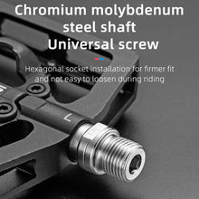 Load image into Gallery viewer, 2 In 1 Bicycle Lock Pedal With Free Cleat For Road Bikes Aluminum Anti-Slip Sealed Bearing Lock Accessories Mountain Bike Pedals Bicycle Flat Platform Compatible With Mountain Bike Dual Function Sealed Clipless Aluminum 9/16" Pedals With Cleats
