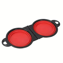 Load image into Gallery viewer, 2-in-1 Collapsible Double Dog Bowl
