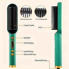Load image into Gallery viewer, 2-in-1 Electric Hair Straightener Brush Curling Comb
