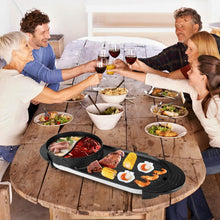 Load image into Gallery viewer, 2-in-1 Electric Hot Pot with Bbq Grill Cooker 2200W
