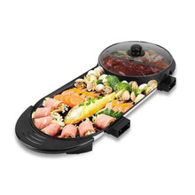Load image into Gallery viewer, 2-in-1 Electric Hot Pot with Bbq Grill Cooker 2200W
