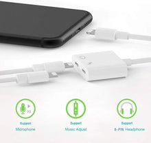 Load image into Gallery viewer, 2-in-1 for Lightning Adapter For iPhone 7 8 Plus 10 X
