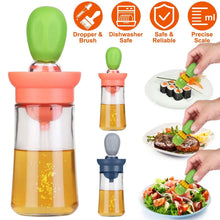 Load image into Gallery viewer, 2-in-1 Glass Olive Oil Dispenser with Silicone Dropper

