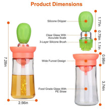 Load image into Gallery viewer, 2-in-1 Glass Olive Oil Dispenser with Silicone Dropper
