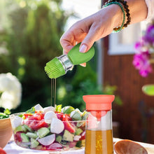 Load image into Gallery viewer, 2-in-1 Glass Olive Oil Dispenser with Silicone Dropper
