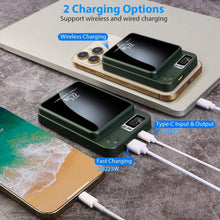 Load image into Gallery viewer, 2-in-1 Magnetic Wireless Power Bank 10000mAh PD20W Fast Charger Mag Safe
