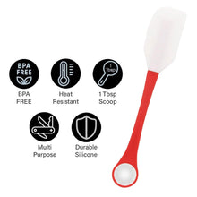 Load image into Gallery viewer, 2-in-1 Silicone One Tablespoon Cookie Scoop and Spatula to Stir, Fold, Scrape
