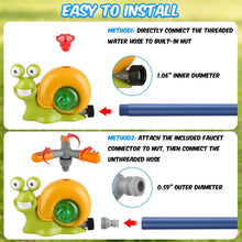 Load image into Gallery viewer, 2-in-1 Snail Water Sprinkler Baseball Toy with 2 Sprinkler Nozzles
