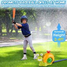 Load image into Gallery viewer, 2-in-1 Snail Water Sprinkler Baseball Toy with 2 Sprinkler Nozzles
