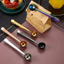 Load image into Gallery viewer, 2-in-1 Stainless Steel Coffee Spoon and Sealing Clip

