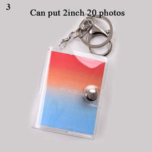 Load image into Gallery viewer, 2 Inch Photo Album PVC Sequins Transparent Sticker &amp; Name Card Holder 16 Pockets Photo Holder Business Card Bag Mini Photo Holds Photos with Key Chain Album Gifts
