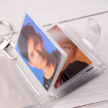 Load image into Gallery viewer, 2 Inch Photo Album PVC Sequins Transparent Sticker &amp; Name Card Holder 16 Pockets Photo Holder Business Card Bag Mini Photo Holds Photos with Key Chain Album Gifts
