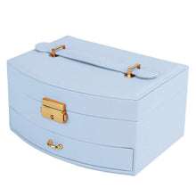 Load image into Gallery viewer, 2-Layer Lockable Leather Jewelry Box
