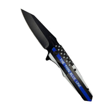 Load image into Gallery viewer, 2-Pack: 3" Thin Blue Line Knife With ABS Handle
